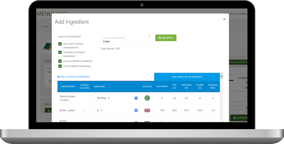 Nutrition Database