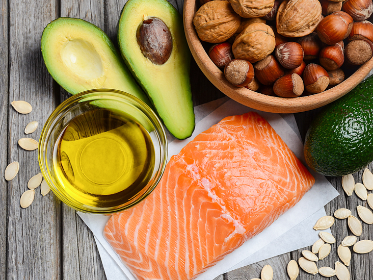 selection of healthy fat sources