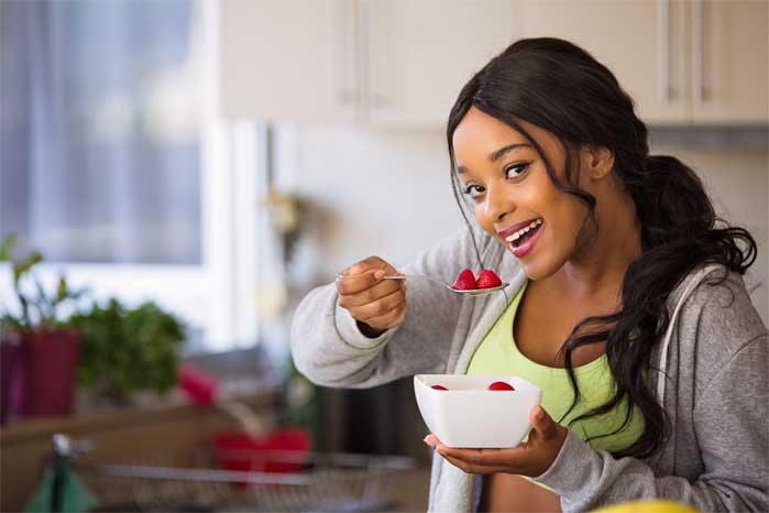woman eating