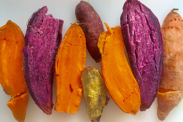 Different types of Sweet Potatoes