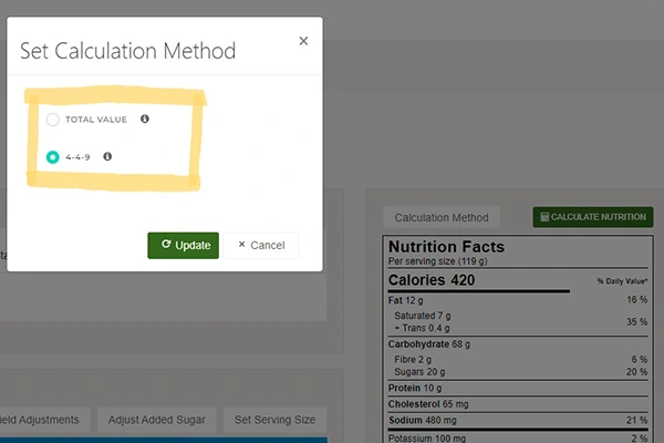 set calculation method