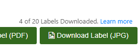 download label button