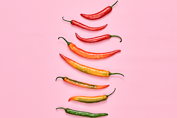 different kinds of peppers