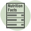 nutrition fact label illustration