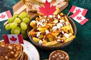 canadian poutine and flag for label fonts and sizes article