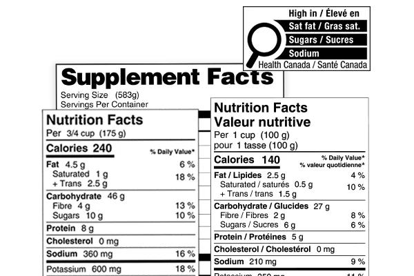 compliant nutrition labels image
