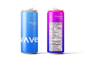 Soda Cans with supplemented health canada labels