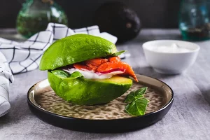 keto burger made from avocado