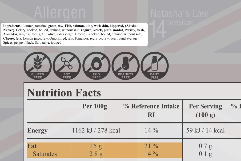 allergen labelling declaration uk