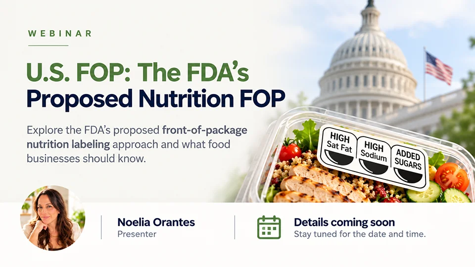 FDA Nutrition Labeling Webinar Image